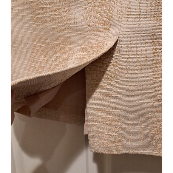 Tory Burch Jacquard Devora Tweed Brocade Skirt 4 Pencil Slight Metallic Lined - Picture 4 of 15